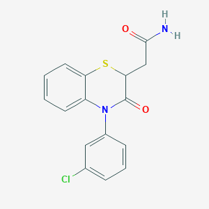 B188769 N-(3-Chlorophenyl)-2-(3-oxo-3,4-dihydro-2H-1,4-benzothiazin-2-yl)acetamide CAS No. 106691-40-1