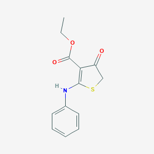 molecular formula C13H13NO3S B188803 Ethyl 2-anilino-4-oxo-4,5-dihydro-3-thiophenecarboxylate CAS No. 78267-15-9