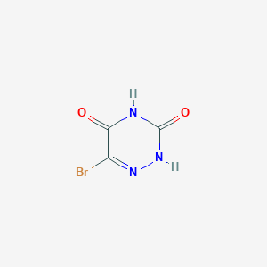 molecular formula C3H2BrN3O2 B188841 5-溴-6-氮杂尿嘧啶 CAS No. 4956-05-2