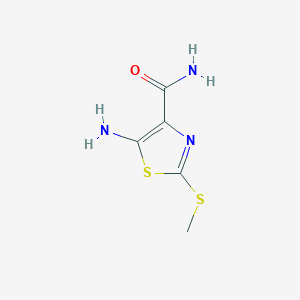 B188857 5-Amino-2-(methylthio)-1,3-thiazole-4-carboxamide CAS No. 52868-69-6