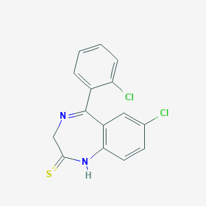 molecular formula C15H10Cl2N2S B188883 7-Chloro-5-(2-chlorophenyl)-1,3-dihydro-2H-1,4-benzodiazepine-2-thione CAS No. 2894-71-5