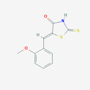 molecular formula C11H9NO2S2 B188884 5-(o-Methoxybenzylidene)rhodanine CAS No. 73855-60-4