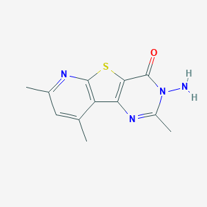 molecular formula C12H12N4OS B188919 3-Amino-2,7,9-trimethylpyrido[3',2':4,5]thieno[3,2-d]pyrimidin-4(3H)-one CAS No. 72786-93-7