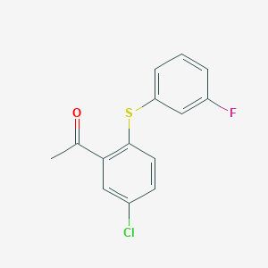 molecular formula C14H10ClFOS B188948 Ethanone, 1-[5-chloro-2-[(3-fluorophenyl)thio]phenyl]- CAS No. 110211-81-9
