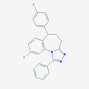 molecular formula C23H17F2N3 B188958 9-fluoro-6-(4-fluorophenyl)-1-phenyl-5,6-dihydro-4H-[1,2,4]triazolo[4,3-a][1]benzazepine CAS No. 77796-13-5