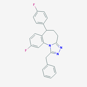 molecular formula C24H19F2N3 B188960 1-benzyl-9-fluoro-6-(4-fluorophenyl)-5,6-dihydro-4H-[1,2,4]triazolo[4,3-a][1]benzazepine CAS No. 77796-14-6