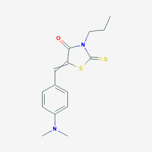 molecular formula C15H18N2OS2 B188977 4-Thiazolidinone, 5-[[4-(dimethylamino)phenyl]methylene]-3-propyl-2-thioxo- CAS No. 3698-10-0