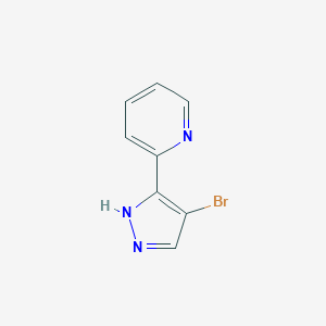 B189096 2-(4-Bromo-1H-pyrazol-3-yl)pyridine CAS No. 166196-52-7