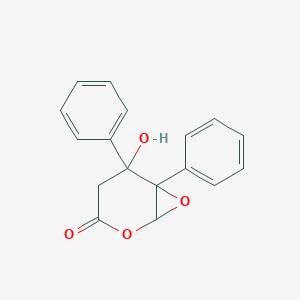 molecular formula C17H14O4 B189202 5-Hydroxy-5,6-diphenyl-2,7-dioxabicyclo[4.1.0]heptan-3-one CAS No. 7136-88-1