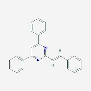 molecular formula C24H18N2 B189209 4,6-diphenyl-2-[(E)-2-phenylethenyl]pyrimidine CAS No. 38151-30-3