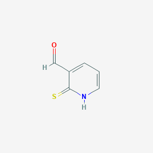 molecular formula C6H5NOS B189258 3-Pyridinecarboxaldehyde, 2-mercapto- CAS No. 61856-52-8