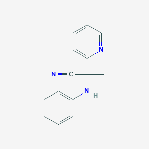 molecular formula C14H13N3 B189270 2-(Phenylamino)-2-(pyridin-2-yl)propanenitrile CAS No. 17424-73-6