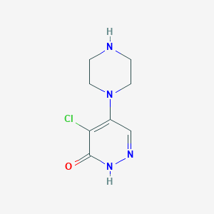 molecular formula C8H11ClN4O B189291 4-Chloro-5-piperazin-1-ylpyridazin-3(2H)-one CAS No. 153276-34-7
