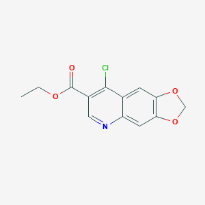 molecular formula C13H10ClNO4 B189433 Ethyl 8-chloro[1,3]dioxolo[4,5-g]quinoline-7-carboxylate CAS No. 26893-17-4