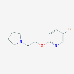 molecular formula C11H15BrN2O B189521 5-Bromo-2-(2-(pyrrolidin-1-yl)ethoxy)pyridine CAS No. 180916-06-7