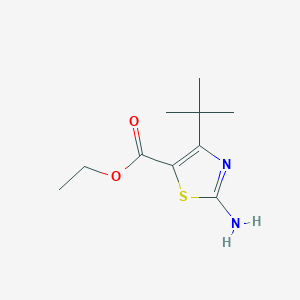 molecular formula C10H16N2O2S B189669 Ethyl 2-amino-4-tert-butyl-1,3-thiazole-5-carboxylate CAS No. 78968-26-0