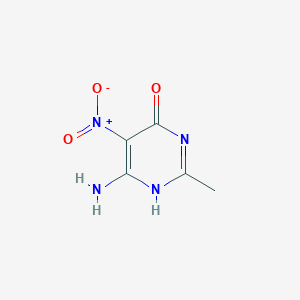 molecular formula C5H6N4O3 B189734 6-amino-5-(nitro)-2-methylpyrimidin-4(3H)-one CAS No. 3346-57-4