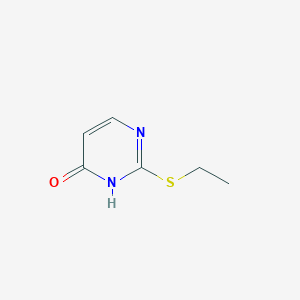 molecular formula C6H8N2OS B189745 4-Pyrimidinol, 2-(ethylthio)- CAS No. 6965-19-1