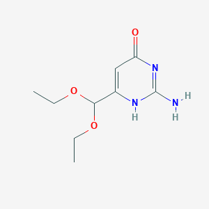 molecular formula C9H15N3O3 B189749 2-amino-6-(diethoxymethyl)pyrimidin-4(3H)-one CAS No. 78711-26-9