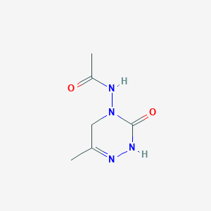B189753 N-(6-Methyl-3-oxo-2,3-dihydro-1,2,4-triazin-4(5H)-yl)acetamide CAS No. 136738-23-3