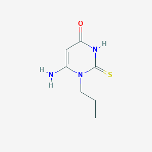 molecular formula C7H11N3OS B189760 6-amino-1-propyl-2-thioxo-2,3-dihydropyrimidin-4(1H)-one CAS No. 16837-09-5