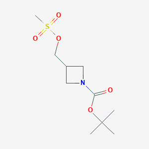 molecular formula C10H19NO5S B189800 (1-(叔丁氧羰基)氮杂环丁-3-基)甲基甲磺酸酯 CAS No. 142253-57-4