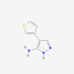 molecular formula C7H7N3S B189872 4-(噻吩-3-基)-1H-吡唑-5-胺 CAS No. 162286-51-3