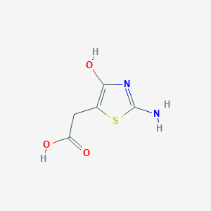 B189891 5-Thiazoleacetic acid, 2-amino-4-hydroxy- CAS No. 199991-61-2