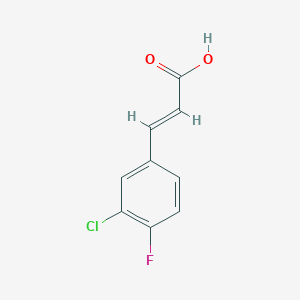 molecular formula C9H6ClFO2 B189934 3-氯-4-氟肉桂酸 CAS No. 155814-22-5