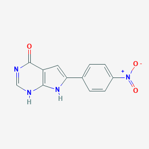B190083 6-(4-Nitrophenyl)-3H-pyrrolo[2,3-d]pyrimidin-4(7H)-one CAS No. 187724-89-6