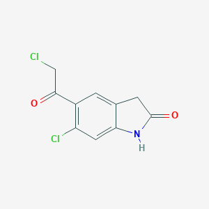molecular formula C10H7Cl2NO2 B019021 5-氯乙酰-6-氯氧吲哚 CAS No. 118307-04-3