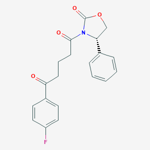 molecular formula C20H18FNO4 B019038 3-[5-(4-氟苯基)-1,5-二氧戊基]-4-苯基-(4S)-2-恶唑烷酮 CAS No. 189028-93-1