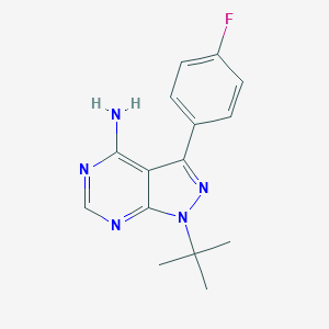 B019046 1-(tert-butyl)-3-(4-fluorophenyl)-1H-pyrazolo[3,4-d]pyrimidin-4-amine CAS No. 338391-69-8