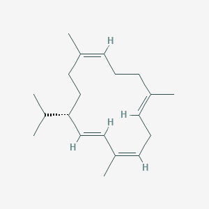 B190769 1,3,6,10-Cyclotetradecatetraene, 3,7,11-trimethyl-14-(1-methylethyl)-, (S-(E,Z,E,E))- CAS No. 1898-13-1