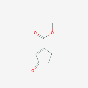 molecular formula C7H8O3 B019077 3-氧代环戊-1-烯羧酸甲酯 CAS No. 108384-35-6