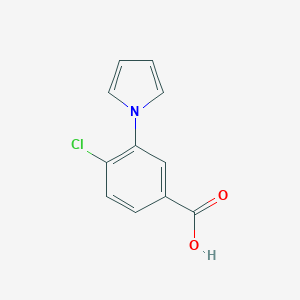 molecular formula C11H8ClNO2 B019120 4-chloro-3-(1H-pyrrol-1-yl)benzoic acid CAS No. 107946-72-5