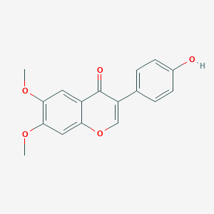 molecular formula C17H14O5 B191349 3-(4-Hydroxyphenyl)-6,7-dimethoxychromen-4-one CAS No. 75199-40-5