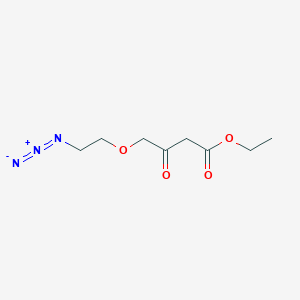 molecular formula C8H13N3O4 B019136 4-(2-叠氮乙氧基)-3-氧代丁酸乙酯 CAS No. 88150-45-2