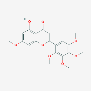 molecular formula C20H20O8 B191468 5-Hydroxy-7-methoxy-2-(2,3,4,5-tetramethoxyphenyl)chromen-4-one CAS No. 132923-24-1