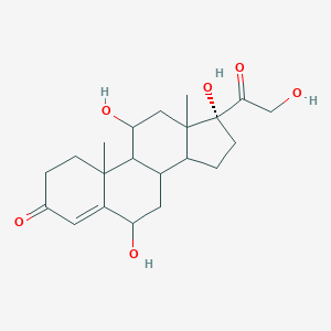 molecular formula C21H30O6 B191488 (17R)-6,11,17-Trihydroxy-17-(2-hydroxyacetyl)-10,13-dimethyl-2,6,7,8,9,11,12,14,15,16-decahydro-1H-cyclopenta[a]phenanthren-3-one CAS No. 3078-34-0