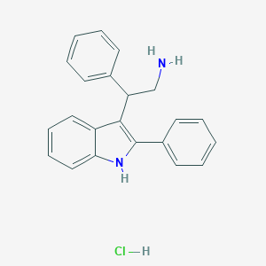 molecular formula C22H21ClN2 B019159 2-phenyl-2-(2-phenyl-1H-indol-3-yl)ethanamine hydrochloride CAS No. 102441-39-4