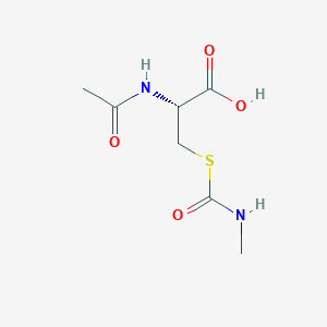 molecular formula C7H12N2O4S B019170 N-乙酰基-S-(N-甲基氨基甲酰基)半胱氨酸 CAS No. 103974-29-4