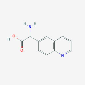 molecular formula C11H10N2O2 B019179 2-Amino-2-(quinolin-6-yl)acetic acid CAS No. 108763-20-8