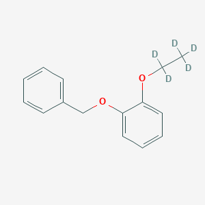molecular formula C15H16O2 B019195 2-苄氧基-1-乙氧基-d5-邻苯二酚 CAS No. 117320-29-3