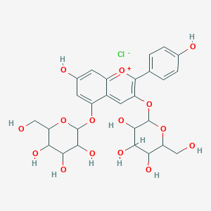 molecular formula C27H31CIO15 B192051 天竺葵红素3,5-二葡萄糖苷 CAS No. 17334-58-6