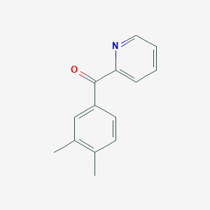 molecular formula C14H13NO B019211 2-(3,4-Dimethylbenzoyl)pyridine CAS No. 102001-19-4
