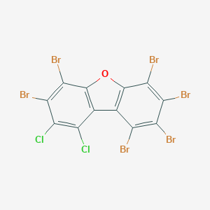 molecular formula C12Br6Cl2O B019220 Dibenzofuran, hexabromodichloro- CAS No. 107207-36-3