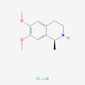 molecular formula C12H18ClNO2 B192320 (S)-1,2,3,4-四氢-6,7-二甲氧基-1-甲基异喹啉鎓氯化物 CAS No. 883-87-4