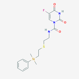 B019237 1(2H)-Pyrimidinecarboxamide, 3,4-dihydro-N-(2-((2-(dimethylphenylsilyl)ethyl)thio)ethyl)-dioxo-5-fluoro- CAS No. 103579-36-8