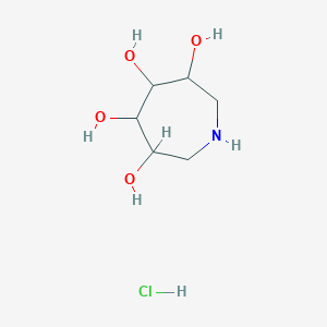 molecular formula C6H13NO4·HCl B192524 Azepane-3,4,5,6-tetrol;hydrochloride CAS No. 178964-40-4